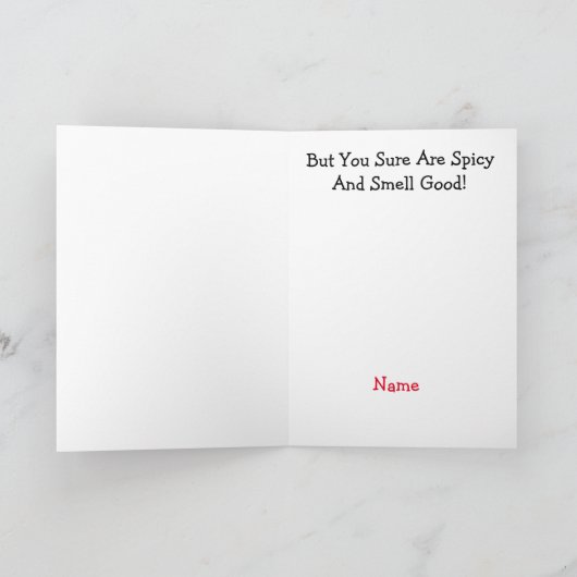 Flirty Gingerbrood Man Romantic Card Kaart (Binnen)