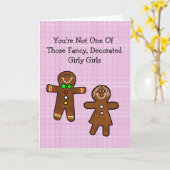 Flirty Gingerbrood Man Romantic Card Kaart (Gele Bloem)