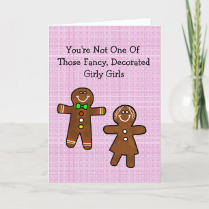 Flirty Gingerbrood Man Romantic Card Kaart