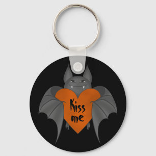 Flirty Halloween grappige vampiervleermuis Sleutelhanger