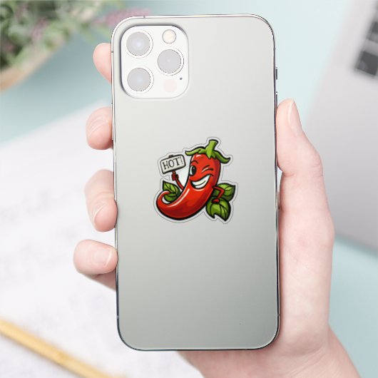 Flirty hot chili sticker (Telefoon)