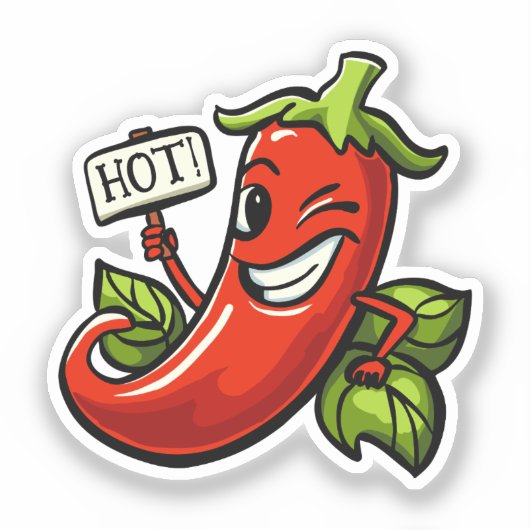Flirty hot chili sticker (Voorkant)
