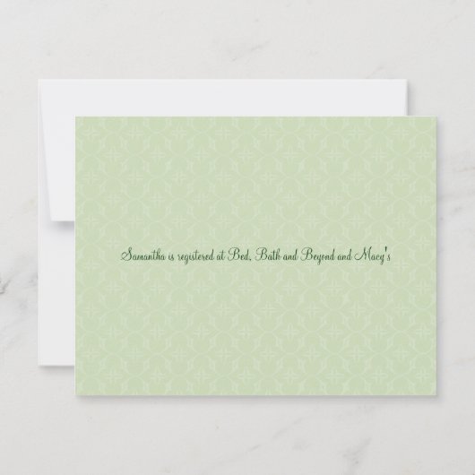 Flirty Jade Bridal Shower Kaart (Achterkant)