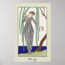 Flirty Lady  Art Deco Mode Poster