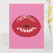 FLIRTY LIL DIRTY LIPS HUSBAND BIRTHDAY GROTE Kaart (Gele Bloem)