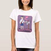 Flirty Love Cartoon Cute Special Delivery T-shirt (Voorkant)