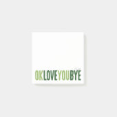 Flirty Love You Green Boyfriend Sticky Note (Voorkant)