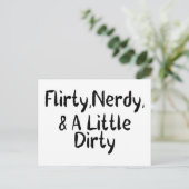 Flirty Nerdy & A Little Dirty Briefkaart (Staand voorkant)