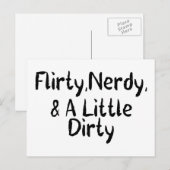 Flirty Nerdy & A Little Dirty Briefkaart (Voorkant / Achterkant)