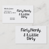 Flirty Nerdy & A Little Dirty Visitekaartje (Voorkant / Achterkant)