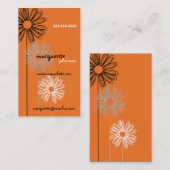 Flirty Oranje Profile Card Visitekaartje (Voorkant / Achterkant)