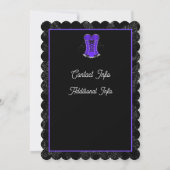 Flirty Paarse Corset Kaart (Achterkant)