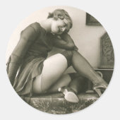 Flirty Pin-Up Meisje Stickers (Voorkant)