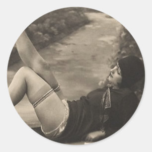 Flirty  Pin-Up Meisje Stickers