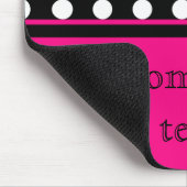 Flirty Pink and polka Dot Monogram mousepad Muismat (Hoek)