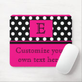 Flirty Pink and polka Dot Monogram mousepad Muismat (Met muis)