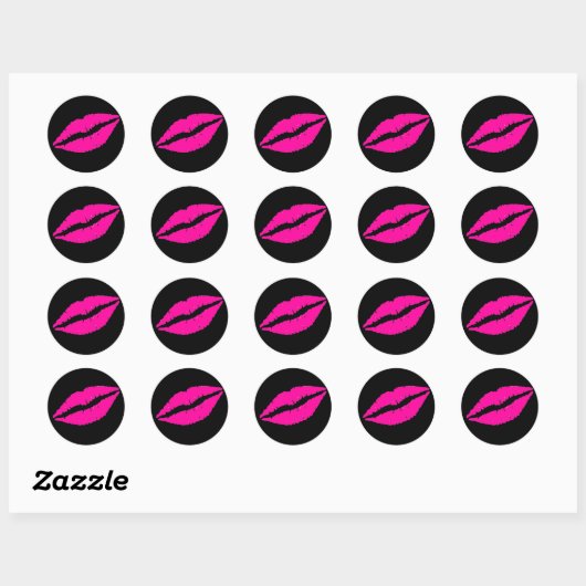 Flirty Pink Lipstick Stickers (Vel)