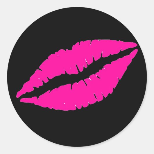 Flirty Pink Lipstick Stickers (Voorkant)