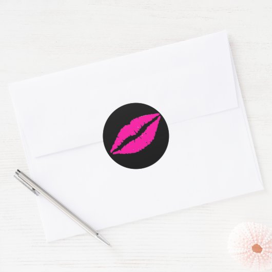 Flirty Pink Lipstick Stickers (Envelop)