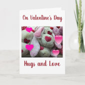 ** FLIRTY PUPPY DOG** VOOR U OP VALENTIJNSDAG FEESTDAGEN KAART (Voorkant)