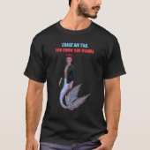 Flirty Quote met merman in jas met leder T-shirt (Voorkant)