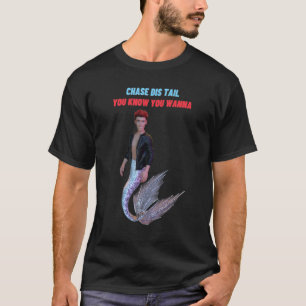 Flirty Quote met merman in jas met leder T-shirt