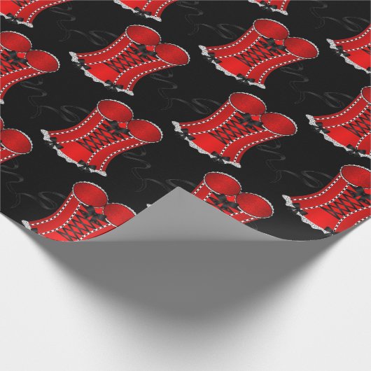 Flirty Red Corset Cadeaupapier (Hoek)