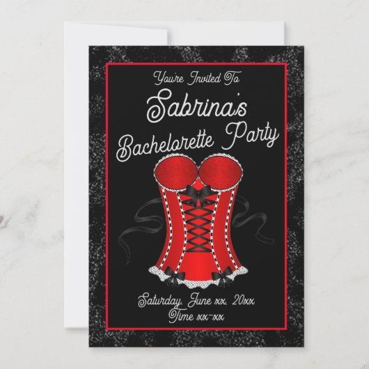 Flirty Red Corset Kaart (Voorkant)