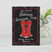 Flirty Red Corset Kaart (Staand voorkant)