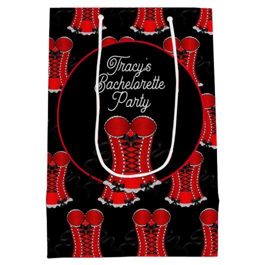 Flirty Red Corset Medium Cadeauzakje (Achterkant)