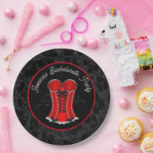 Flirty Red Corset Papieren Bordje (Feest)