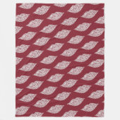 Flirty Red White Diamond Lips Fleece Deken (Voorkant)