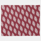 Flirty Red White Diamond Lips Fleece Deken (Voorkant (Horizontaal))