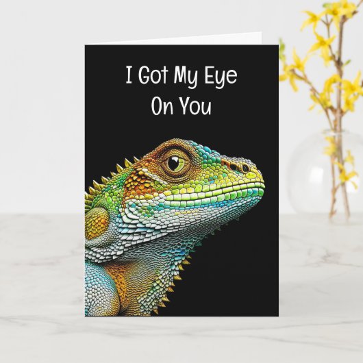 Flirty Romantisch, ik heb je in de gaten Kaart (Gele Bloem)