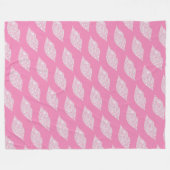 Flirty roze witte diamanten lippen fleece deken (Voorkant (Horizontaal))