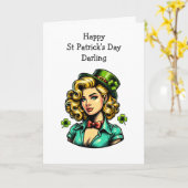 Flirty St Patrick's Day Kaart (Gele Bloem)