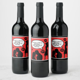 Flirty Wine Labels to Ignite Romance! Wijn Etiket