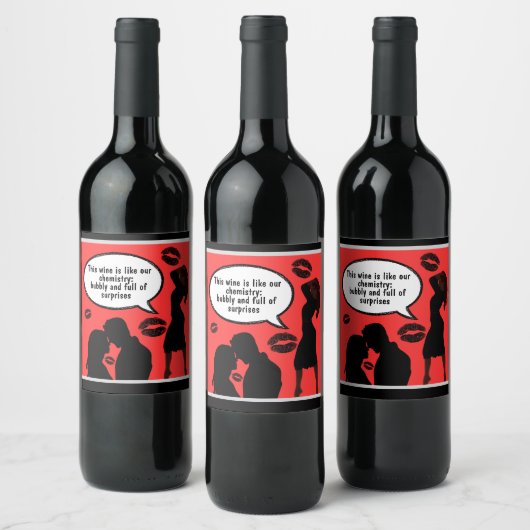 Flirty Wine Labels to Ignite Romance! Wijn Etiket (Flessen)