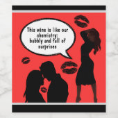 Flirty Wine Labels to Ignite Romance! Wijn Etiket (Enkel label)
