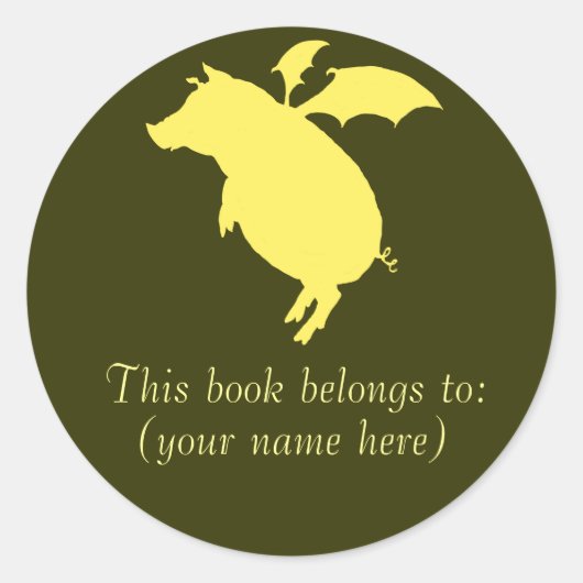 Flistrorpignon-bookplaat Ronde Sticker (Voorkant)