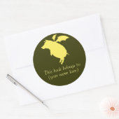 Flistrorpignon-bookplaat Ronde Sticker (Envelop)