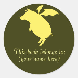 Flistrorpignon-bookplaat Ronde Sticker