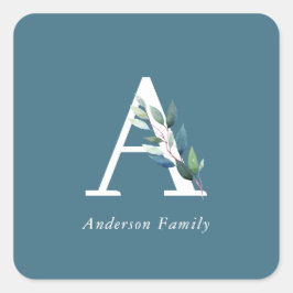 Flitanisch monogram vierkante sticker