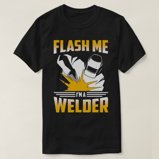 Flits me ik ben een lasser metaalbewerker t-shirt (Design voorkant)