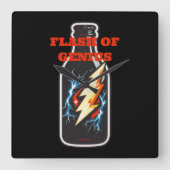 Flits van Genie Vierkante Klok (Voorkant)