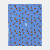 flitsachtig patroon van Monarch butterflies Fleece Deken (Voorkant)