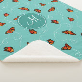 flitsachtig patroon van Monarch butterflies Sherpa Deken (3/4)
