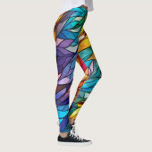 Flitsend Glas in lood, levendige kleuren, kleurrij Leggings (Rechts)