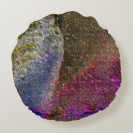 Flitsende en roestige gesmolten spatten gekleurd g rond kussen