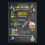 Flitsende Gender Neutrale Mad Science Feest Kaart<br><div class="desc">Gender neutraal mad science feestje. Tijd voor een wetenschappelijk verantwoord feestje!</div>